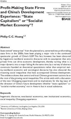 Profit-Making State Firms and China's Development Experience: "State Capitalism" or "Socialist Market Economy"? - 中国人民大学