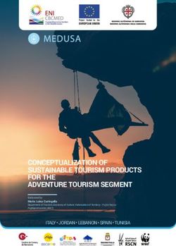 CONCEPTUALIZATION OF SUSTAINABLE TOURISM PRODUCTS FOR THE ADVENTURE TOURISM SEGMENT - ENI CBC Med