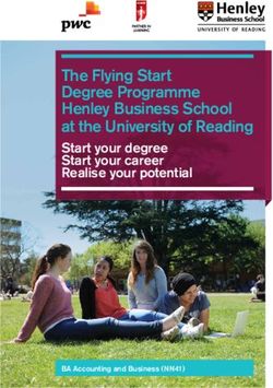 The Flying Start Degree Programme Henley Business School at the University of Reading - Start your degree Start your career Realise your potential