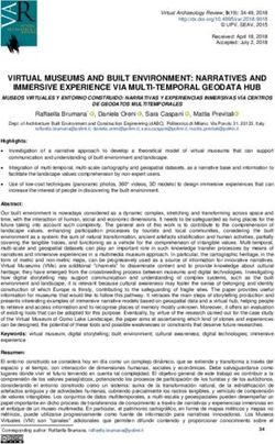 VIRTUAL MUSEUMS AND BUILT ENVIRONMENT: NARRATIVES AND IMMERSIVE EXPERIENCE VIA MULTI-TEMPORAL GEODATA HUB