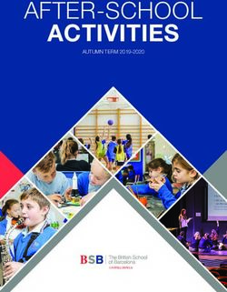 ACTIVITIES AFTER-SCHOOL - AUTUMN TERM 2019-2020 - British School of Barcelona