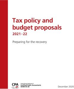 Tax policy and budget proposals 2021 - 22 Preparing for the recovery - The Hong Kong ...