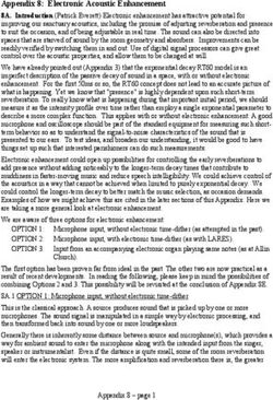 Appendix 8: Electronic Acoustic Enhancement