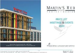 PRICE LIST MEETINGS & EVENTS 2020 - Martins Hotels