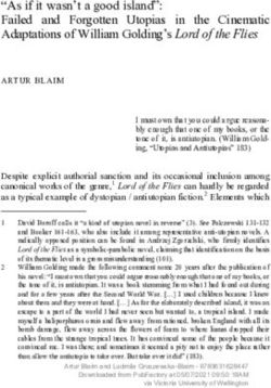 As if it wasn't a good island : Failed and Forgotten Utopias in the Cinematic Adaptations of William Golding's Lord of the Flies - Peter Lang