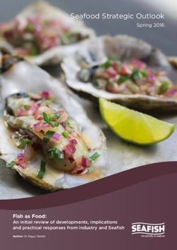 Seafood Strategic Outlook - Spring 2016 - Fish as Food: Seafish