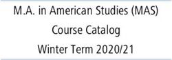 M.A. in American Studies (MAS) Course Catalog Winter Term 2020/21 - Heidelberg Center ...