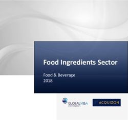 Food Ingredients Sector - Food & Beverage 2018 - Acquizon