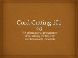 An informational presentation about cutting the ties from traditional cable television.