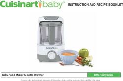 INSTRUCTION AND RECIPE BOOKLET - Baby Food Maker & Bottle Warmer
