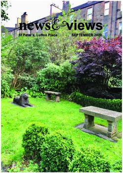 SEPTEMBER 2020 St Peter's, Lutton Place