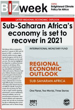 Sub-Saharan Africa's economy is set to recover in 2021