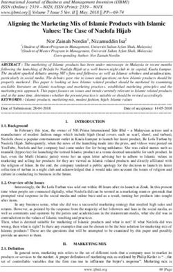 Aligning the Marketing Mix of Islamic Products with Islamic Values: The Case of Naelofa Hijab - IJBMI