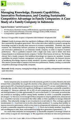 Managing Knowledge, Dynamic Capabilities, Innovative Performance, and Creating Sustainable Competitive Advantage in Family Companies: A Case Study ...