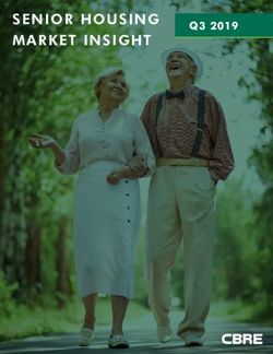 SENIOR HOUSING MARKET INSIGHT - Q3 2019 - CBRE