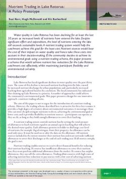Nutrient Trading in Lake Rotorua: A Policy Prototype - Motu ...