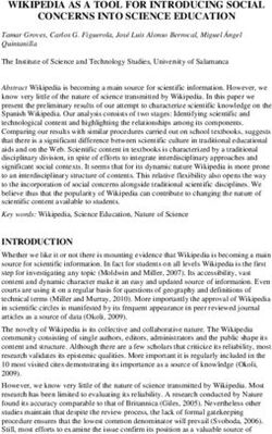 WIKIPEDIA AS A TOOL FOR INTRODUCING SOCIAL CONCERNS INTO SCIENCE EDUCATION