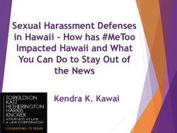 SEXUAL HARASSMENT DEFENSES IN HAWAII - HOW HAS #METOO IMPACTED HAWAII AND WHAT YOU CAN DO TO STAY OUT OF THE NEWS - KENDRA K. KAWAI