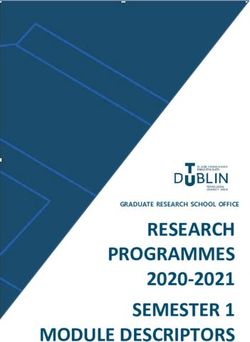 RESEARCH PROGRAMMES 2020-2021 - GRADUATE RESEARCH SCHOOL OFFICE