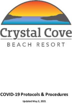 COVID-19 Protocols & Procedures - Updated May 3, 2021 - Crystal Cove Beach Resort