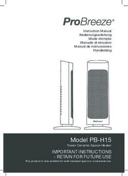 Model PB-H15 IMPORTANT INSTRUCTIONS - RETAIN FOR FUTURE USE This product is only suitable for well insulated space or occasional use - Pro Breeze