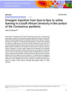 Emergent transition from face-to-face to online learning in a South African University in the context of the Coronavirus pandemic - Nature