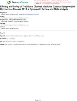 Ecacy and Safety of Traditional Chinese Medicine (Lianhua Qingwen) for Coronavirus Disease 2019: a Systematic Review and Meta-analysis