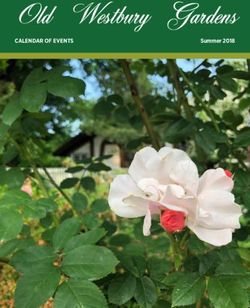 Old Westbury Gardens CALENDAR OF EVENTS - Summer 2018