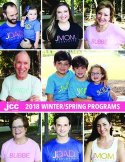 2018 WINTER/SPRING PROGRAMS - Levine Jewish Community Center