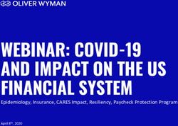 WEBINAR: COVID-19 AND IMPACT ON THE US FINANCIAL SYSTEM - Epidemiology, Insurance, CARES Impact, Resiliency, Paycheck Protection Program - Oliver ...