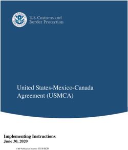 United States-Mexico-Canada Agreement (USMCA) - Implementing Instructions June 30, 2020 - Cbp