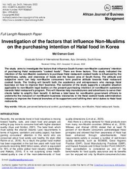 Investigation of the factors that influence Non-Muslims on the purchasing intention of Halal food in Korea
