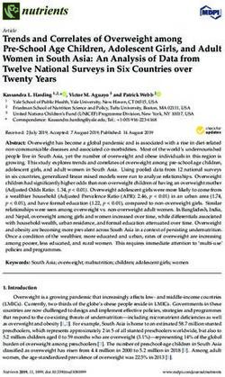 Trends and Correlates of Overweight among Pre-School Age Children, Adolescent Girls, and Adult Women in South Asia: An Analysis of Data from ...