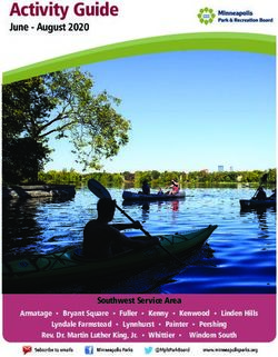Activity Guide June - August 2020 - Southwest Service Area - Minneapolis Parks ...