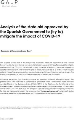 Analysis of the state aid approved by the Spanish Government to (try to) mitigate the impact of COVID-19