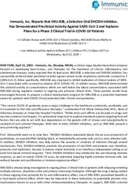 IMMUNIC, INC. REPORTS THAT IMU-838, A SELECTIVE ORAL DHODH INHIBITOR, HAS DEMONSTRATED PRECLINICAL ACTIVITY AGAINST SARS-COV-2 AND EXPLORES PLANS ...