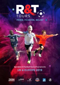 UK & EUROPE 2019 - PRIDE, PASSION, BELIEF - Specialists in Football Tours & Tournaments - R&T Football Tours