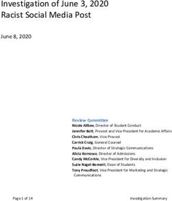 Investigation of June 3, 2020 Racist Social Media Post