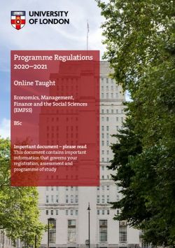 Programme Regulations 2020-2021 - Online Taught Economics, Management, Finance and the Social Sciences