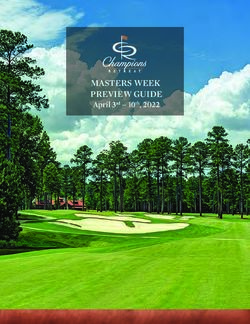 MASTERS WEEK PREVIEW GUIDE - April 3rd - 10th, 2022 - Champions Retreat