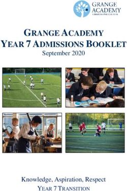GRANGE ACADEMY YEAR 7 ADMISSIONS BOOKLET - September 2020 - Knowledge, Aspiration, Respect