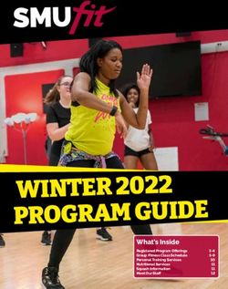 WINTER 2022 PROGRAM GUIDE - What's Inside Registered Program Offerings Group Fitness Class Schedule Personal Training Services Nutritional ...