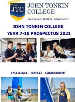JOHN TONKIN COLLEGE YEAR 7-10 PROSPECTUS 2021 - EXCELLENCE RESPECT COMMITMENT