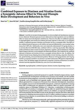 Combined Exposure to Diazinon and Nicotine Exerts a Synergistic Adverse Effect In Vitro and Disrupts Brain Development and Behaviors In Vivo - MDPI