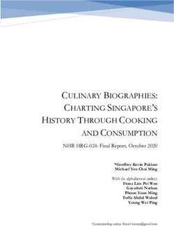 CULINARY BIOGRAPHIES: CHARTING SINGAPORE'S HISTORY THROUGH COOKING AND CONSUMPTION - ISEAS-Yusof Ishak Institute
