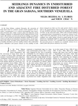SEEDLINGS DYNAMICS IN UNDISTURBED AND ADJACENT FIRE DISTURBED FOREST IN THE GRAN SABANA, SOUTHERN VENEZUELA