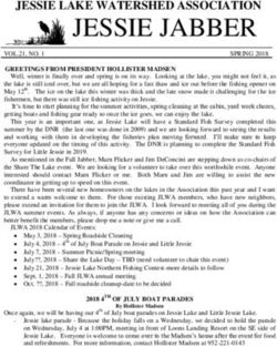 JESSIE JABBER JESSIE LAKE WATERSHED ASSOCIATION - Minnesota Waters