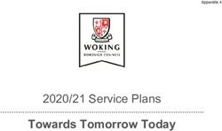 Towards Tomorrow Today - 2020/21 Service Plans - Appendix 4 - Meetings ...