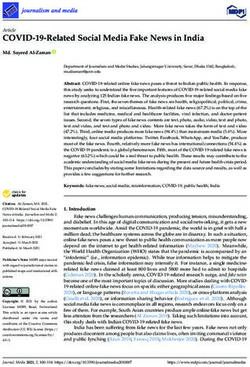 COVID-19-Related Social Media Fake News in India - MDPI
