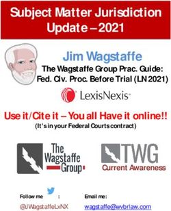 Subject Matter Jurisdiction Update 2021